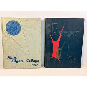 Vintage Kilgore College Ranger Yearbook Annuals 1960 61 Lot of 2 Texas